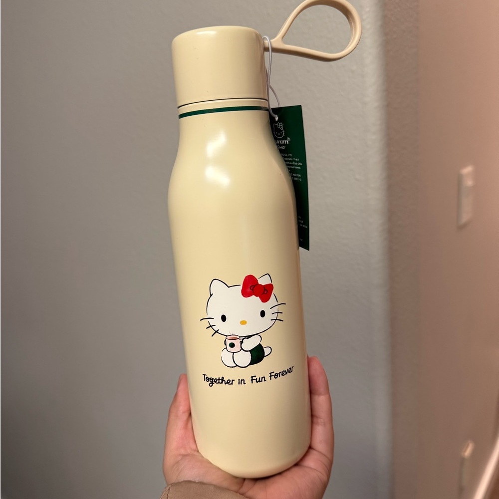 Starbucks Cream Hello Kitty Bottle